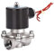 LEAHY solenoidventile 1/2 3/4 1 1-1/4 1-1/2 2 Edelstahl-Magnetventil, normalerweise geschlossenes Magnetventil, 24 V, 12 V, 220 V, 110 V (Color : 1-1/4, Size : 230VAC)