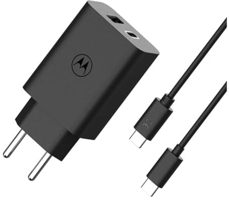 motorola Charger turbopower 50w Duo USB-c + USB-a w/USB-c Cavo, Black Marca