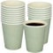 POPOYU 16 Pezzi Bicchieri Verde Salvia Monouso Grandi in Carta per Acqua, 250 ml In Cartoncino Riciclabili Eco Friendly per Bevande Calde, Bibite, Asporto, Festa, Ufficio Cocktail Bevande Cappuccino