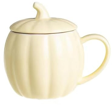 Taza de café de cerámica con diseño de calabaza, resistente y fácil de limpiar, para oficina y hogar (B)