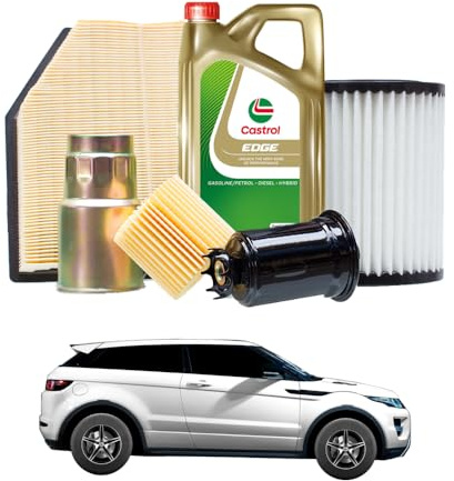 Tagliando compatibile con LAND ROVER Range Rover Evoque 2.2 D 4x4 110 kw Diesel 2011-2019 - 6 Litri di olio + 4 Filtri