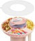 ZephyrCraft Snack Bowl for Stanley Cup 40 oz with Handle, Silicone Snack Tray with 4 Compartments, Reusable Stanley Cup Accessories for Candy Popcorn Nuts and Frui (Pink)
