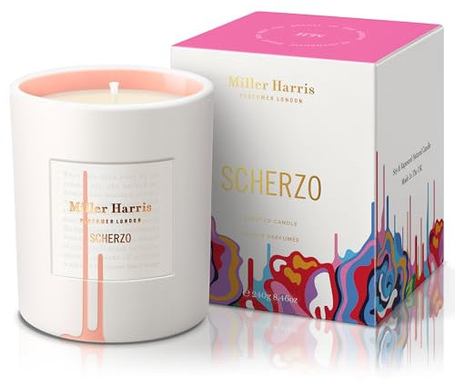 Miller Harris Figue Duftkerze 220g - Luxuskerze aus natürlichem Wachs | Duft & Duft von erdiger Feige (Scherzo)