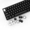 LQXQ 168 Keys, Double Shot PBT Custom Keycap Set, Minimalist Style White on Black Cherry Profile Keycaps for Cherry Gateron MX Switches Mechanical Keyboard