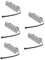 Gatuida 5 Piezas Luz De Campana Extractora Lámpara De Campana Extractora Rectangular Campana Led Lámpara De Luz Led Para Campana Extractora Lámpara De Repuesto Para Cocina Acero Inoxidable