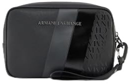 Armani Exchange Men's Dylan, Essential, Metal Logo, Wrist Band, Beauty Case, Black, One size