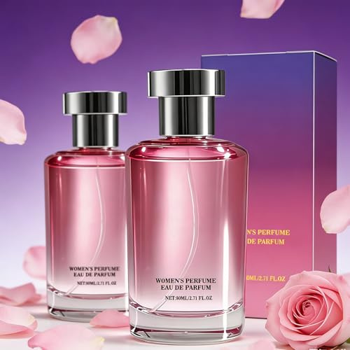 Damen-Eau de Parfum | Luxuriöses Blumig-Holziges Parfüm mit Karamellnote | Langanhaltender Duft für besondere Anlässe & Geschenk 80ML (2PC)