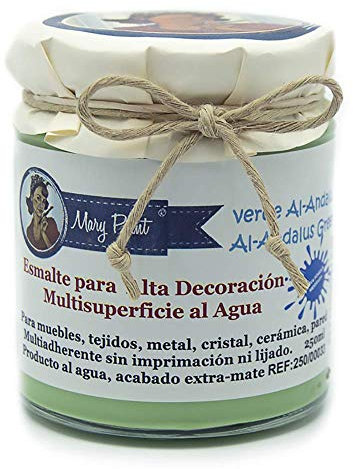 Pintura Multisuperficie al agua Mate efecto Chalk 250 (Verde Al-andalus)