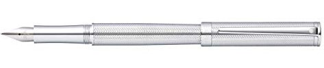 Sheaffer Intensity - Refillable fountain pen, medium nib, engraved chrome, chrome trim