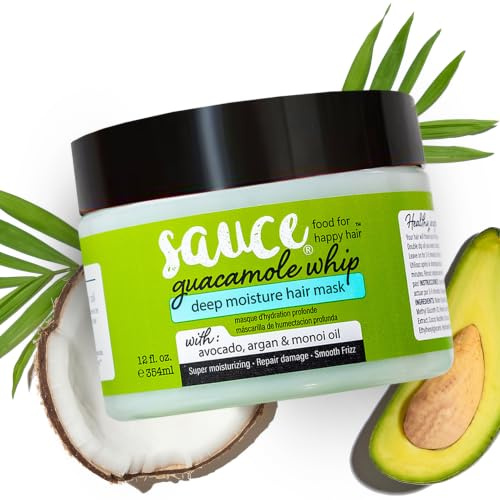 SAUCE Deep Conditioning Hair Mask, Guacamole Whip, 12 Fl Oz