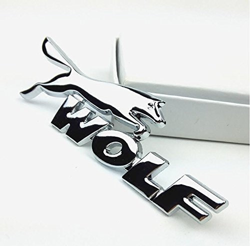 E861 Wolf Emblem Zeichen Badge auto Abziehbild aufkleber Car Sticker Metall Chrom