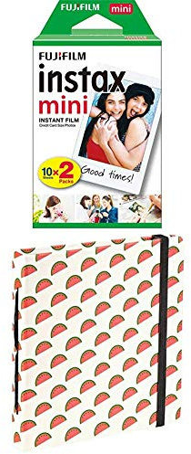 INSTAX Mini Film Doppelpack (2 x 10 Mini Instant Film) + Mini Fotoalbum Melons
