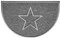 Nicoman Star Shape Embossed Entrance Door Mat Non Slip Dirt Trapper PVC Spaghetti Mat with Rubber Base, Jet Washable Quick Drying Doormat Drainage Outdoor Use Only - (Half-Moon, Grey, 70 x 44cm)