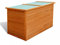 yorten Gartenbox Garten Aufbewahrungsbox Braun Wasserdichtes Dach 126 x 72 x 72 cm (L x B x H) für Garten Terrasse