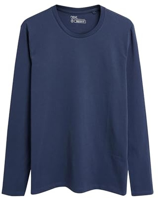 NEXT Herren Reguläre Passform Rundhalsshirt – Regular Fit Marineblau 3XL