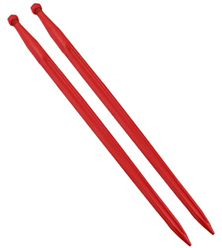 Frontladerzinken | 1100 mm | M28 Gewinde | Vierkantprofil | von SHW | 2 Stück | Großballenzinken | Zinken | Frontladerspieß | Ballenspieß | Schwerlastzinken | Traktor | Schlepper | Ballengabel