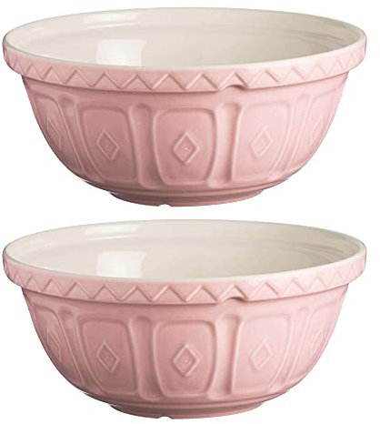 Mason Cash Creative Design Traditional Mixing Bowl 29cm Pink (Pack of 2)