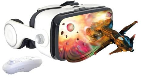 INOVALLEY Casque réalité virtuelle 3D avec Manette Bluetooth