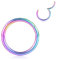 AROWRO 16G Nose Hoop Ring Septum Clicker Knorpel Hoop Ohrringe Conch Hoop Knorpel Conch Piercing Knorpel Tragus Helix Daith Ohrringe Knorpel Piercing Schmuck Conch Schmuck 14mm Regenbogen