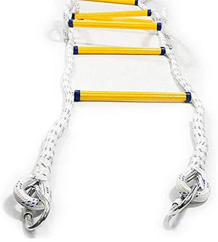 Emergency Fire Escape Ladder Safety Rope Ladder Flame Resistant Soft Escape Ladders Portable Reusable for Kids Adults Window Balcony Outdoor Climbing, Weight Capacity up to 420KG(Size:3M/9.8FT)
