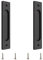 MOROBOR Rectangular Empotrada Puerta Corredera Tira, 2pcs Negro Mate Flush Pull Aleación de Aluminio Closet Puerta Dedo Tira con tornillos de montaje para puertas correderas Barn Door