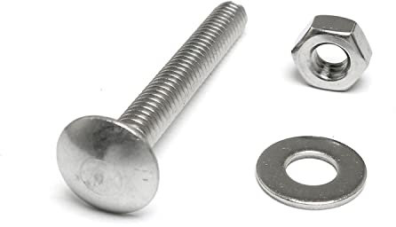 Schlossschraube Pro Bambus Küche 10 Stück 1/4-20 x 2 Zoll Edelstahl Schlossschraube Sechskantmutter und flache Unterlegscheibe Kits