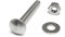 Schlossschraube Pro Bambus Küche 10 Stück 1/4-20 x 2 Zoll Edelstahl Schlossschraube Sechskantmutter und flache Unterlegscheibe Kits