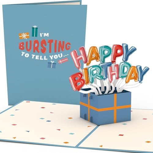 Lovepop® 3D Pop-Up Karte Geburtstag Überraschungs-Box Geburtstagskarte Happy Birthday Surprise | inkl. Umschlag & Versteckfach für Geld & Gutscheine