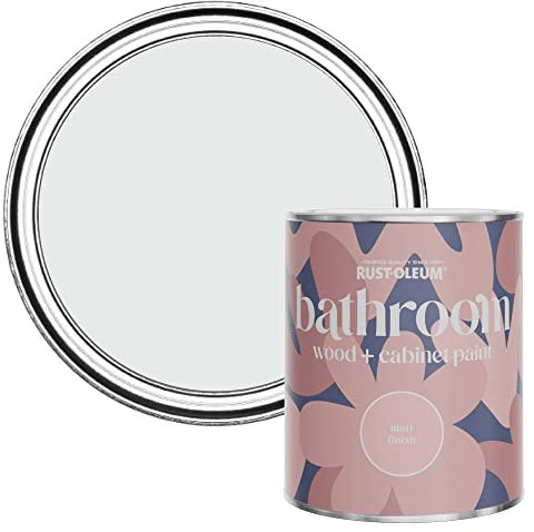 Rust-Oleum Grey Moisture Resistant Bathroom Wood and Cabinet Paint in Matt Finish - MONACO MIST 750ML