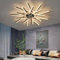 Ceiling Fans with Lights and Remote APP Control Reversible DC Large Ceiling Fans with Lamps Dimmable 6 Speed Fan Light for Living Room Bedroom, Black, 92cm