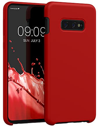 kwmobile Hülle kompatibel mit Samsung Galaxy S10e Hülle - Silikon Handy Case - Handyhülle weiche Oberfläche - kabelloses Laden - Klassisch Rot