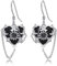 Sonnenblumen Ohrringe Damen Silber 925 Hexen Herz Ohrhänger Gothic Schmuck Sonnenblumen Geschenke Damen