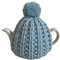 Ice Blue Chunky Knit Tea Cosy, Fits 1-2 Cup Teapot