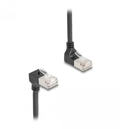 DeLOCK RJ45 Netzwerkkabel Cat.6A S/FTP Slim 90° Oben/unten gewinkelt 5 m