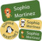 YINFEIAI Etiquetas Personalizadas para Guardería con Nombre (135 Etiquetas) - Pegatinas de Nombre a Prueba de Agua para Ropa, Botellas de Agua, Loncheras y Utensilios Escolares (alimals)