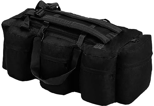 Homgoday 3in1 Army Style Seesack 90L schwarz, Schwarz