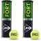 DUNLOP Fort All Court Palline da tennis per terra battuta, cemento ed erba (1x4 Tin) (Confezione da 2)