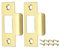 sourcing map Door Strike Plate, 2Pcs 70mm x 40.3mm 304 Stainless Steel Latch Deadbolt Strike Plate for Door Frame Door Jamb, Gold