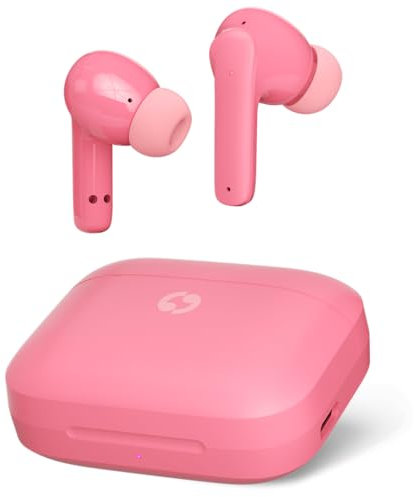 Avantalk Clan A2 - Kabellose Ohrhörer für Erwachsene mit Bluetooth 5.3, geringer Latenz, anpassbarer Passform, 3 EQ-Modi und integrierten Touch-Bedienelementen - Kopfhörer (Rosa)