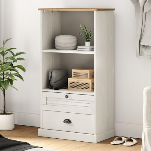 QJBSAVVA Bücherregal, Blumenregal Schmales Regal Lagerregal Schwerlastregal Geeignet für Schlafzimmer Wohnzimmer Küche Büro VIGO 60x35x114,5 cm Massivholz Kiefer