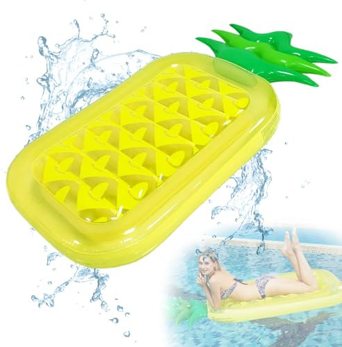 ACTOYS Luftmatratze Wasser Erwachsene Kinder, Luftmatratze Pool Aufblasbare, Aufblasbare Schwimmbett, Luftmatratze Pool Strand für Sommer Partys, Pool Strand (Ananas)