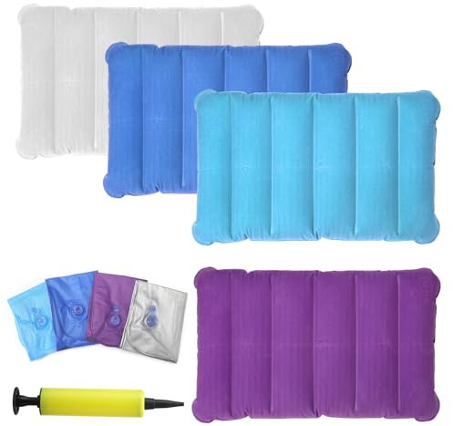 4PCS Aufblasbares Kissen, Camping Sitzkissen, Reisekissen, Strandkissen, Campingkissen, Aufblasbare Kissen