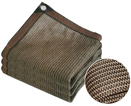 Telo Rete Ombreggiante con Occhielli UV Protezione 90% Vela Ombra per Piante Recinti Balcone 4x5 2x2 3x3 4x4 2x6 3x5 1x8 6x8 5x6 2x3 3x4 2x10m Marrone(3X6(m))