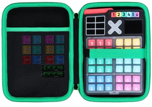 Lebakort Hart Tasche Hülle Etui für GiiKER Smart Sudoku Puzzle Spiele (Schwarzer + grüner Reißverschluss)