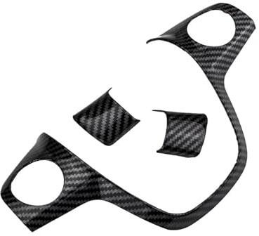 Wivplex Auto Lenkrad Panel Dekoration Abdeckung Trim Aufkleber, for Ford, for Kuga Escape 2013-2015, for Focus, for 3 MK3 2012-2014, for C-Max 2011-2017 Lenkradbezüge(3Pcs ABS Chrome)