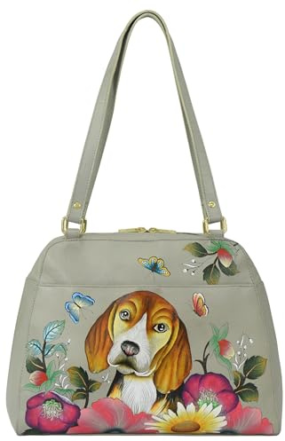 Anuschka Women’s Original Genuine Leather Hand-Painted Satchel - Loyal Friend