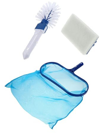 YARNOW Kit De Limpieza para Piscinas Set De Limpieza De Malla Fina Cepillo De y Limpiador De Mano para Piscinas Desmontables y Hinchables