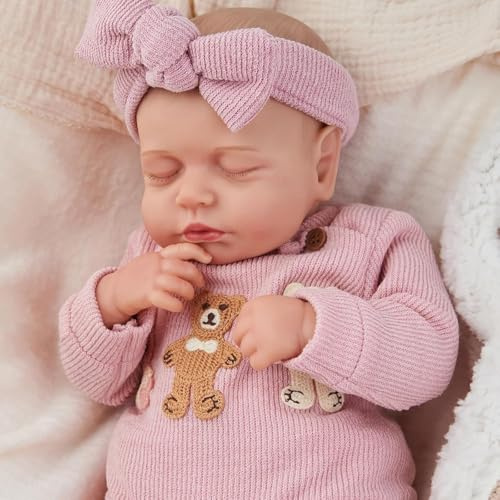 JIZHI Reborn Puppen Zwillinge Mädchen 20 Zoll 52cm Realistische Baby Puppen