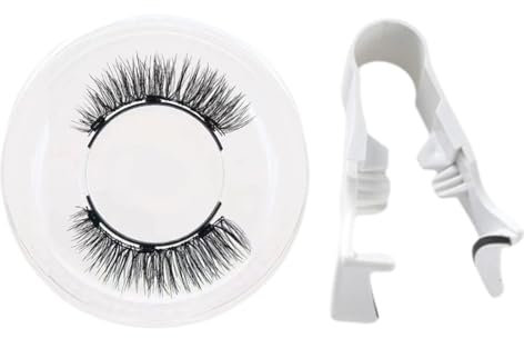 IKOPFLN Ciglia magnetiche naturali e soffici, senza eyeliner, con applicatore, riutilizzabili e ecologiche, disponibili in Bianco