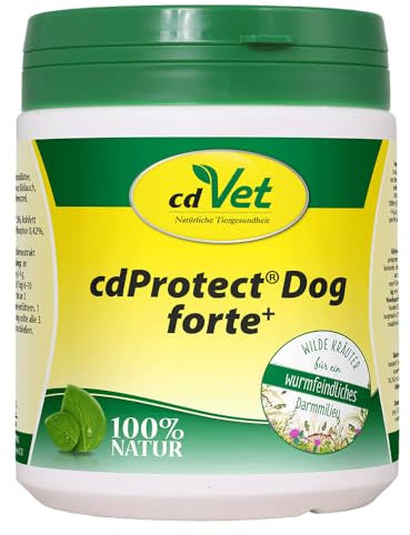 cdVet cdProtect Dog forte+ 300 g | Ergänzungsfuttermittel für Hunde - Wilde Kräuter für EIN wurmfeindliches Darmmilieu -